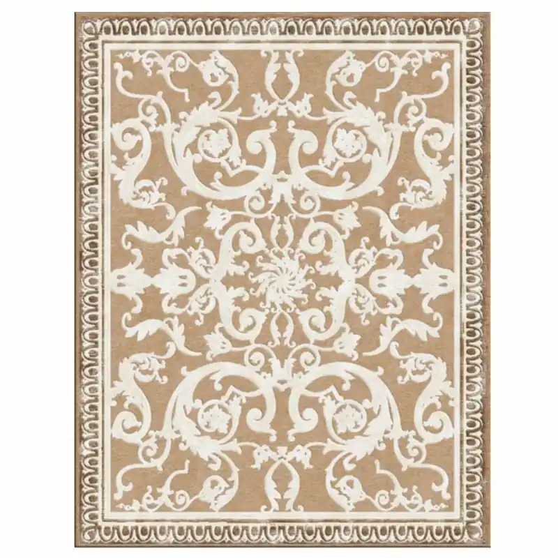 Expressversand Casa Padrino Tapis de Salon en Laine Baroque de Luxe Marron - Différentes Tailles