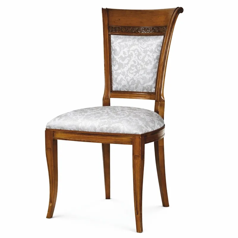 Casa Padrino Chaise de Salle à Manger Baroque de Luxe Argent / Blanc / Marron H. 97,5 cm - Fabriquée en Italie Neue Kollektion