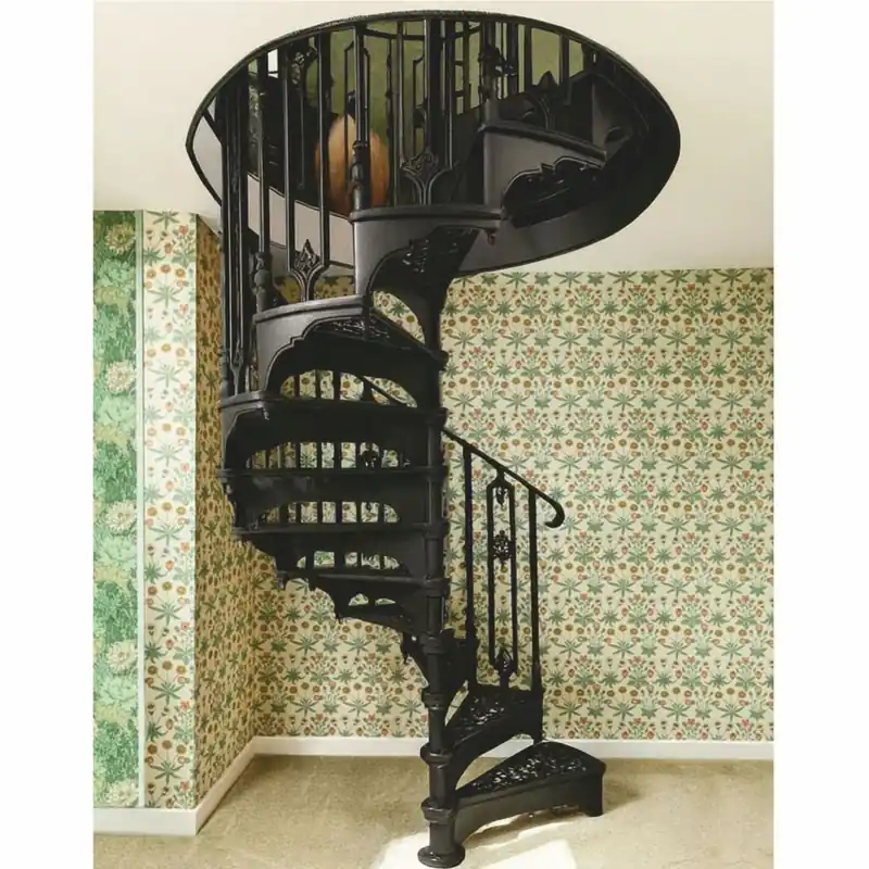 Casa Padrino escalier en colimaçon baroque avec garde-corps côté droit noir H. 240 cm Beliebt