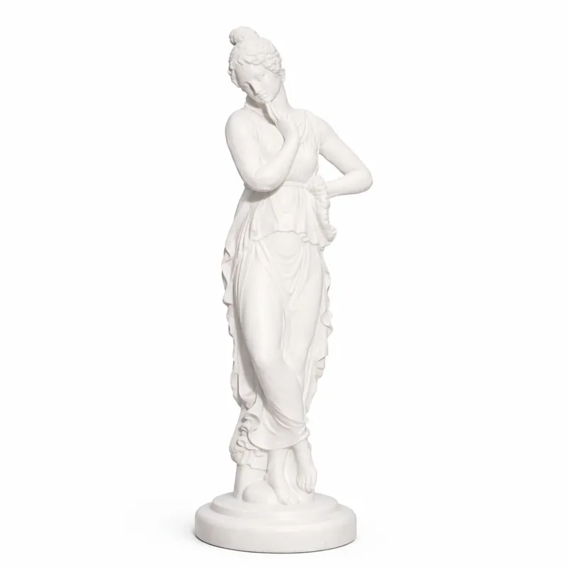 Casa Padrino sculpture de jardin Art Nouveau dame blanc H. 67 cm - Figurine décorative Highlight