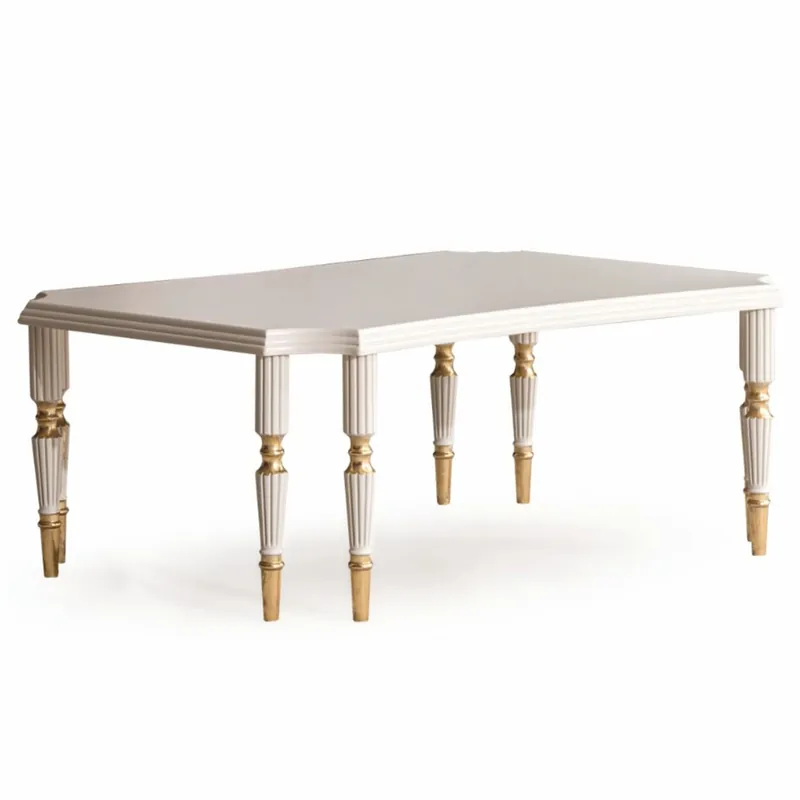 Sale Casa Padrino table basse baroque de luxe crème / or 110 cm - Meubles de salon baroque