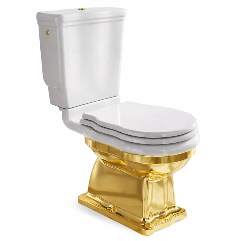Casa Padrino Toilette Art Nouveau de Luxe Blanc / Or H. 84 cm - Fabriquée en Italie Direktkauf