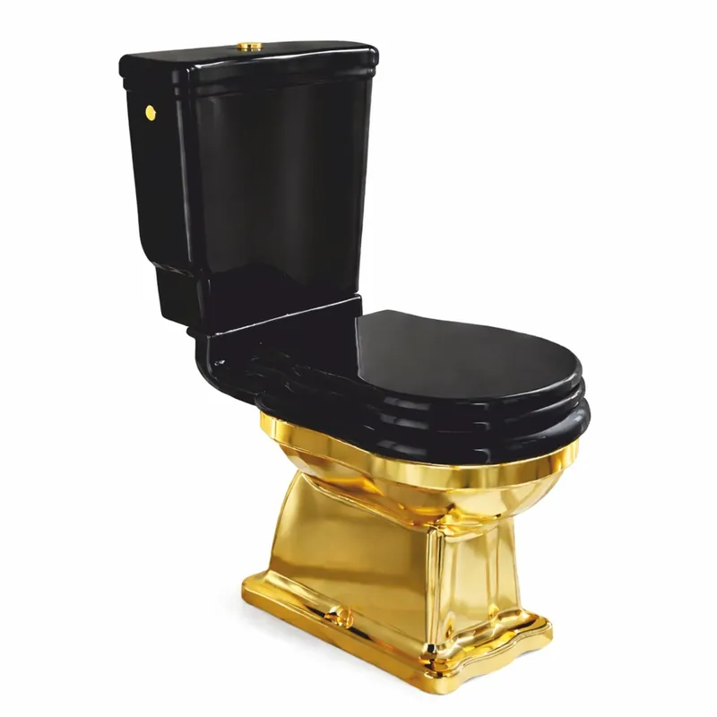 Angebot Casa Padrino Toilette Art Nouveau de Luxe Noir / Or H. 84 cm - Fabriquée en Italie