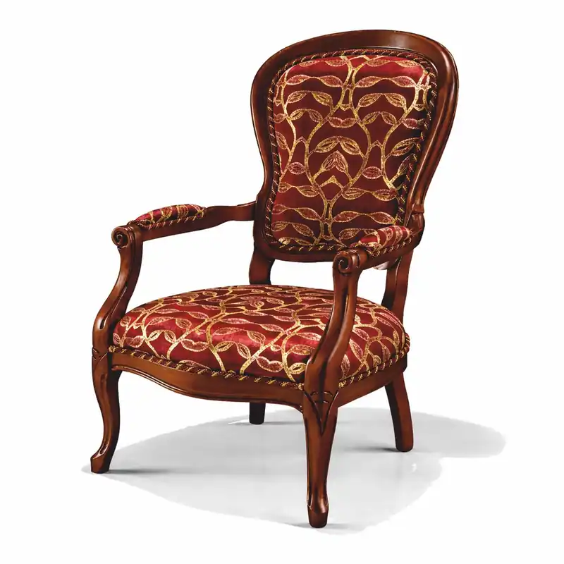 Bestseller Casa Padrino fauteuil baroque de luxe bordeaux rouge / or / marron - Fabriqué en Italie