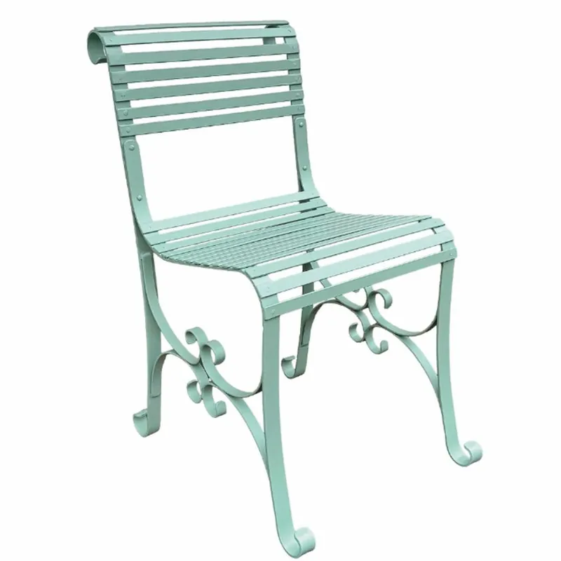 Top-Seller Casa Padrino chaise de jardin Art Nouveau en fer forgé vert menthe - Mobilier de jardin et de terrasse