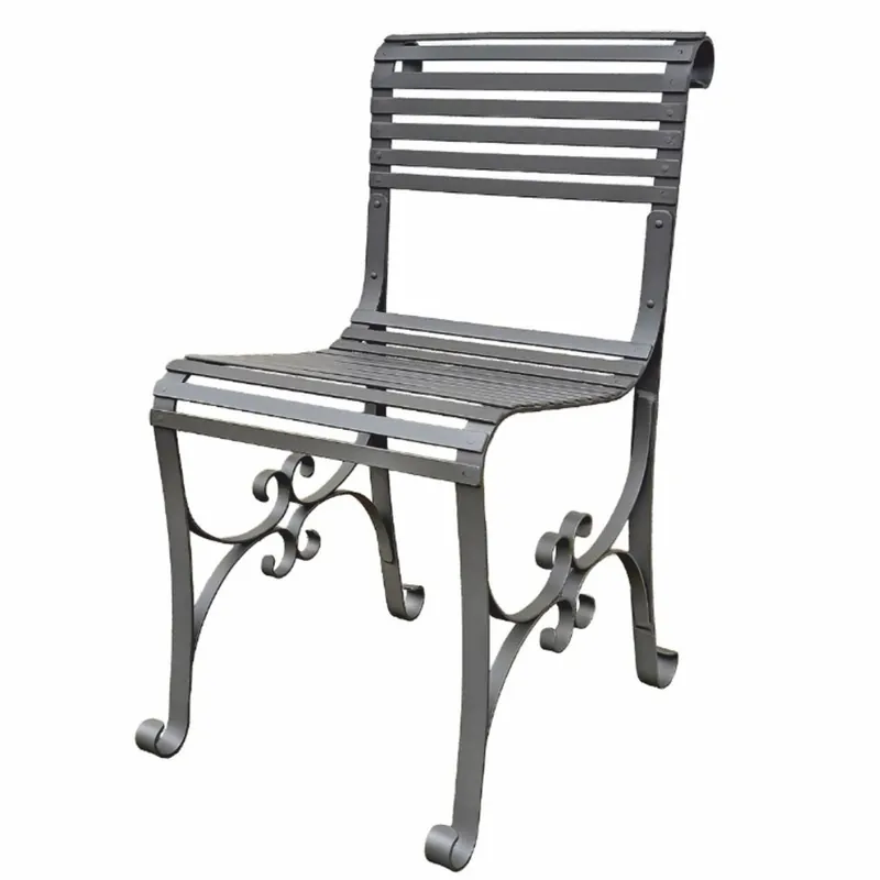 Casa Padrino chaise de jardin Art Nouveau en fer forgé gris - Mobilier de jardin et de terrasse Highlight