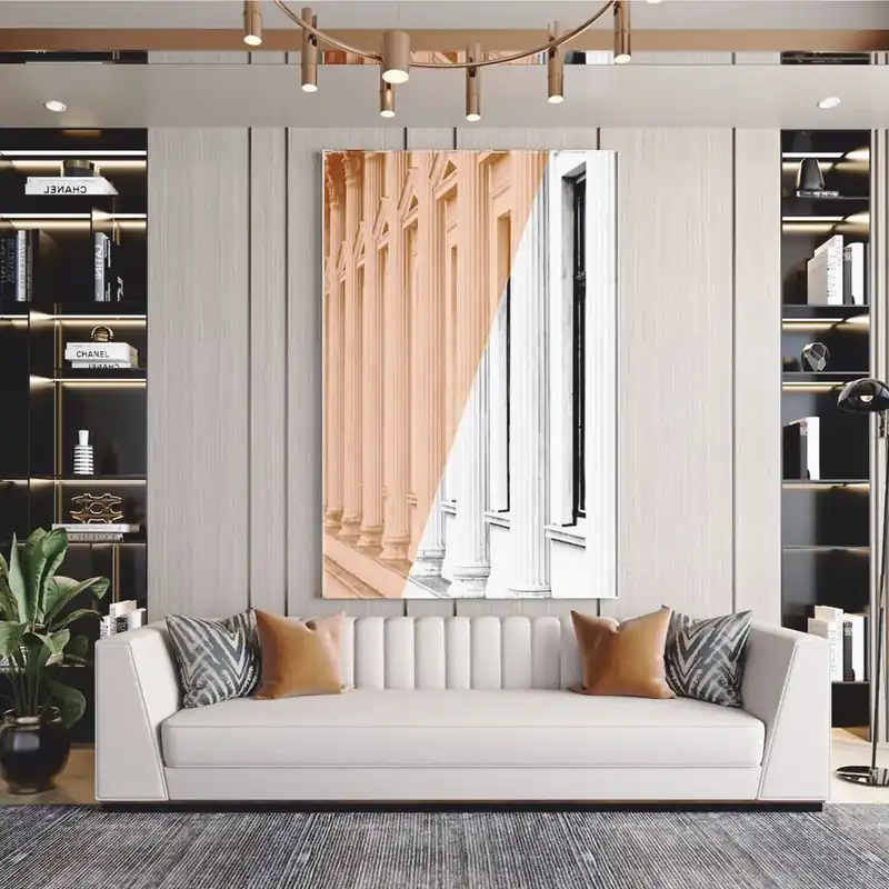 Preisknaller Casa Padrino canapé de salon et hôtel de luxe gris clair / marron / noir 240 cm - Meubles de luxe