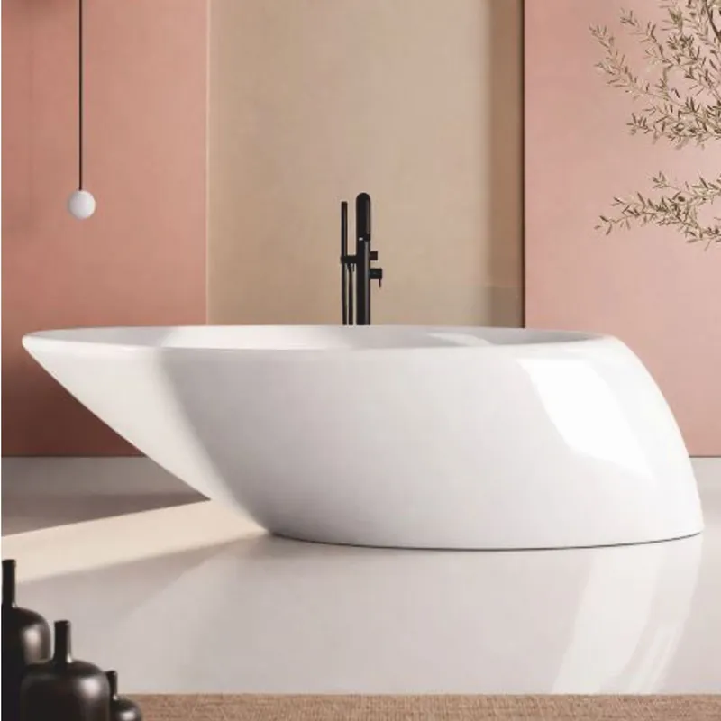 Heißes Angebot Casa Padrino baignoire de luxe autoportante blanc brillant 205 cm - Fabriquée en Italie