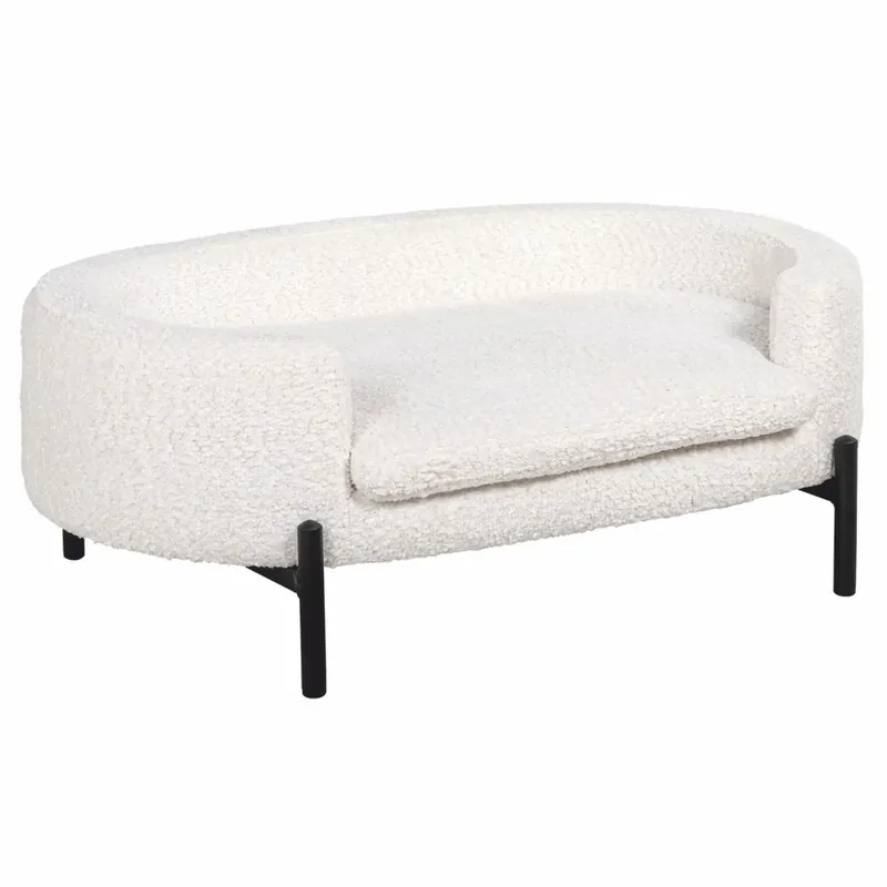 Direktkauf Casa Padrino lit pour chien de luxe blanc / noir 84 cm - Mobilier pour chien de luxe