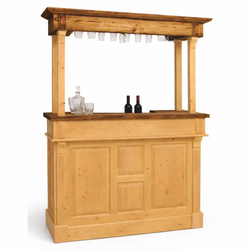 Casa Padrino comptoir de bar de style campagnard naturel / marron 150 x H. 210 cm - Mobilier de bar Rabatt
