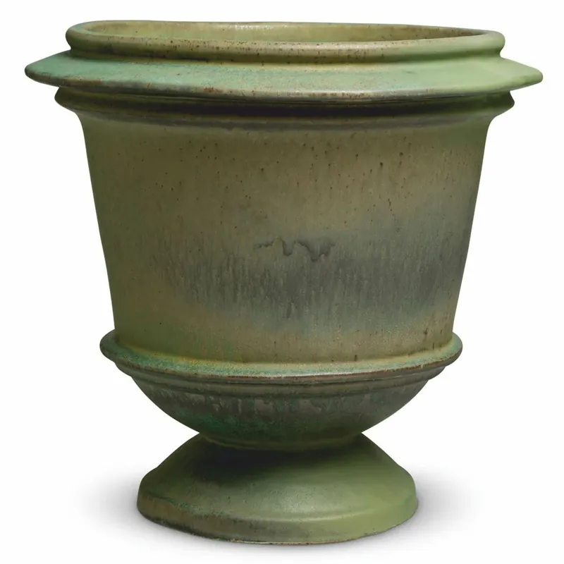 Direktkauf Casa Padrino pot de fleurs baroque de luxe en céramique vert Ø 57,5 x H. 54 cm - Décoration de jardin