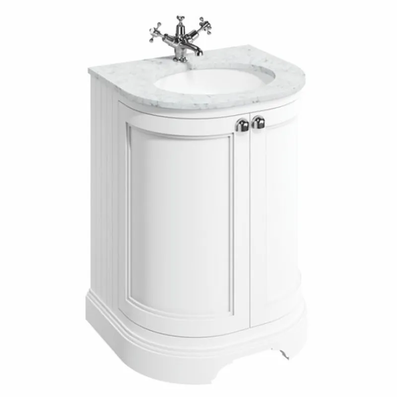 Casa Padrino armoire lavabo de style campagnard blanc mat H. 93 cm - Mobilier de salle de bain Ausverkauf