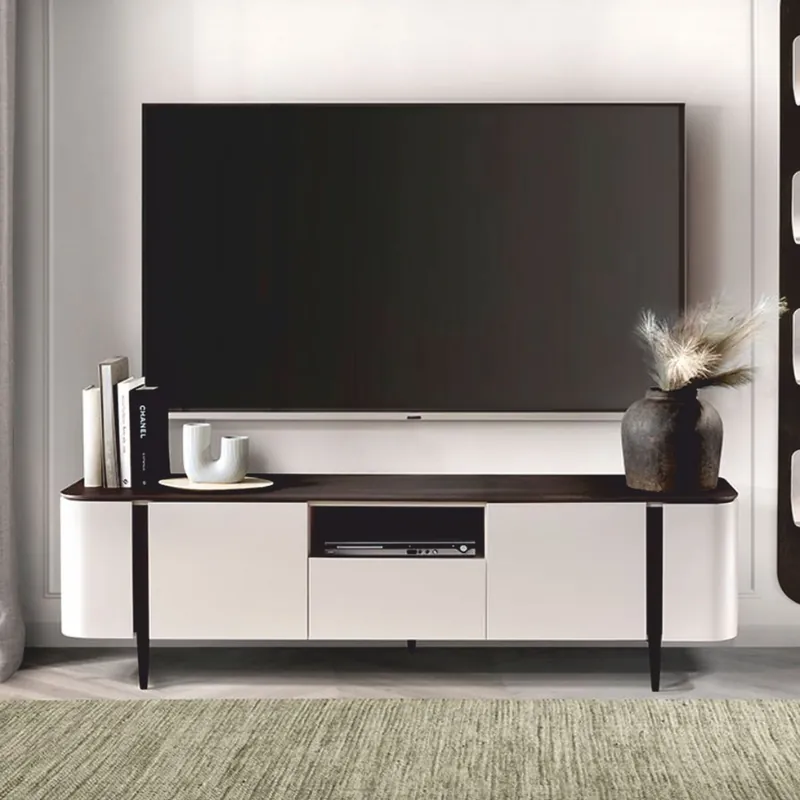 Casa Padrino armoire TV de luxe blanc / marron foncé 175,2 cm - Meubles de salon Solange Der Vorrat Reicht
