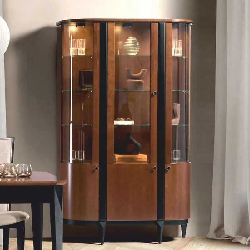 Casa Padrino vitrine Art déco de luxe marron / noir 120,6 x 43 x H. 195,7 cm Schneller Versand
