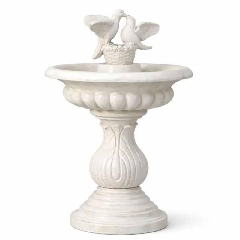 Casa Padrino bain d'oiseaux baroque blanc Ø 79 x H. 120 cm - Accessoires de jardin Saisonangebot