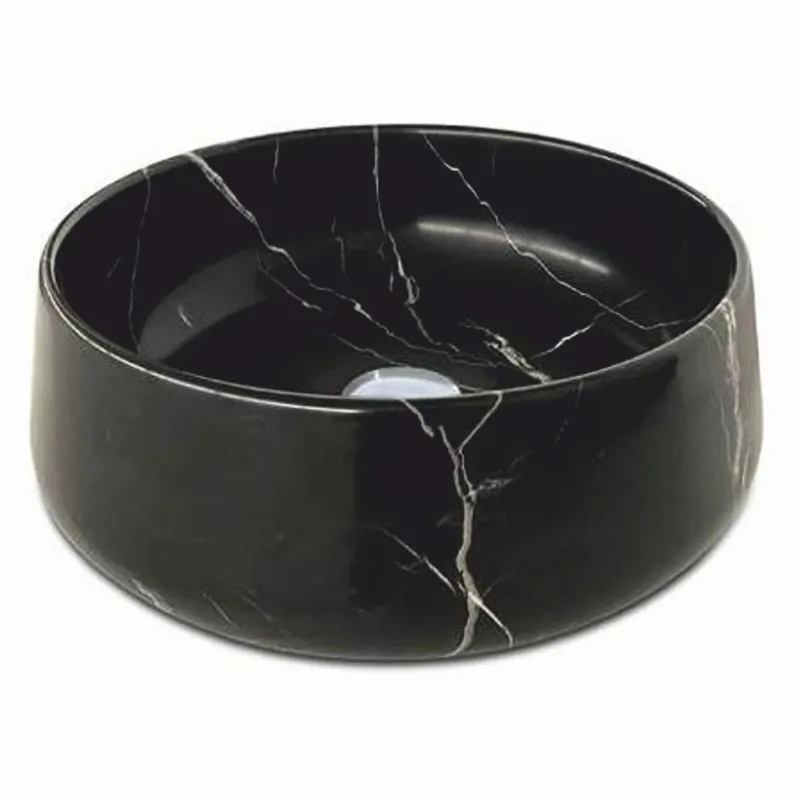 Casa Padrino vasque en marbre de luxe noir Ø 42 cm - Accessoires de salle de bain en marbre Knallerangebot