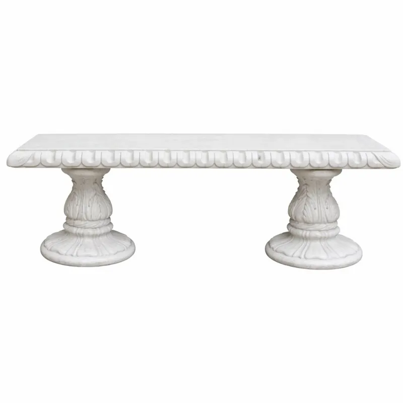 Top-Angebot Casa Padrino Banc de jardin Art Nouveau Blanc 140 cm - Mobilier de Jardin et Terrasse