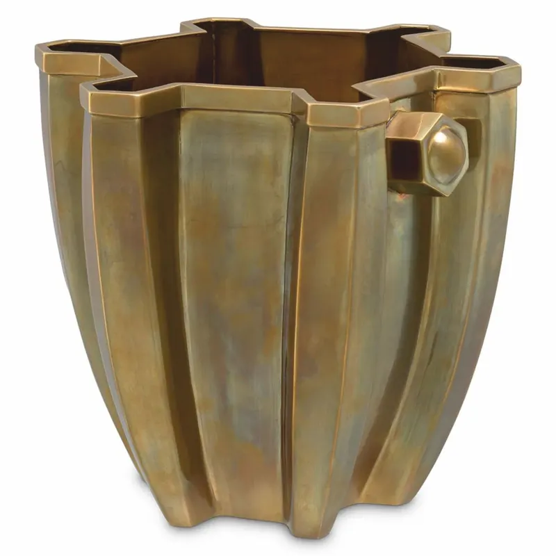 Aktuell Casa Padrino refroidisseur de vin de luxe laiton vintage H. 25 cm - Refroidisseur de champagne - Accessoires hôtellerie