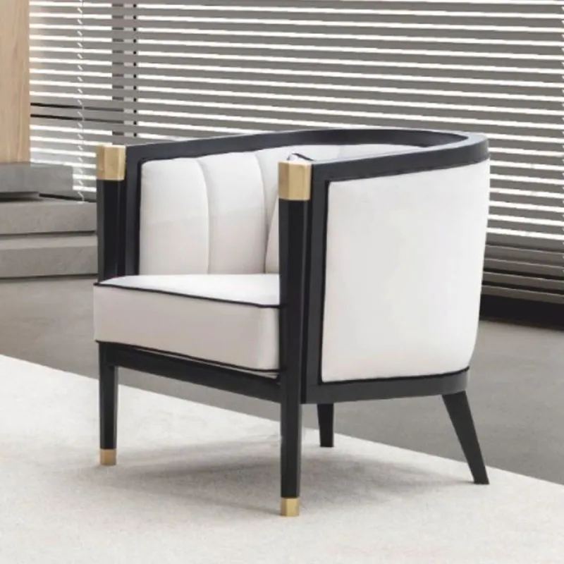 Abverkauf Casa Padrino Fauteuil Néoclassique de Luxe Blanc / Noir / Laiton - Mobilier d'hôtel