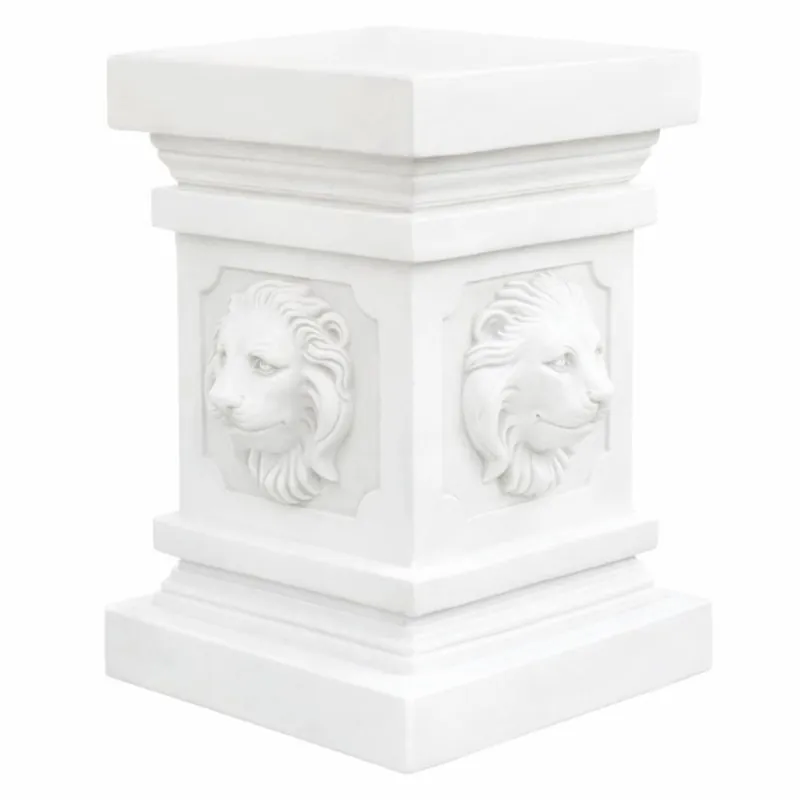 Angebot Casa Padrino piédestal baroque têtes de lion blanc H. 47 cm - Décoration jardin et terrasse
