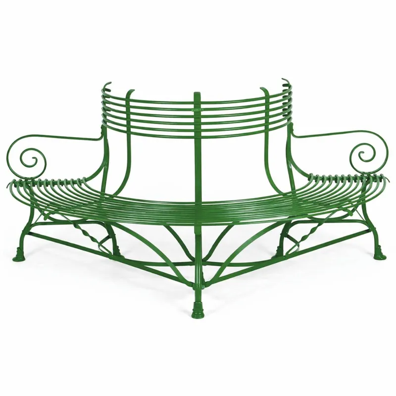 Casa Padrino banc de jardin / banc d'arbre Art Nouveau en fer forgé vert 180 cm Jetzt Kaufen
