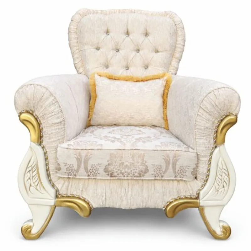 Geprüft Casa Padrino fauteuil baroque de luxe crème / or - Magnifique mobilier baroque