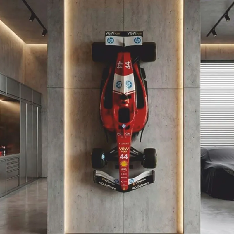 Highlight Casa Padrino voiture de course décorative XXL Formule 1 rouge / noir / blanc 180 cm - Décoration murale