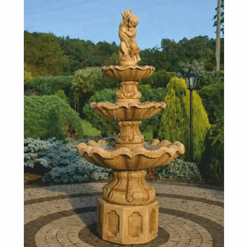 Casa Padrino Fontaine Baroque Marron Ø 89 x H. 192 cm - Fontaine de Jardin Décorative Jetzt Kaufen