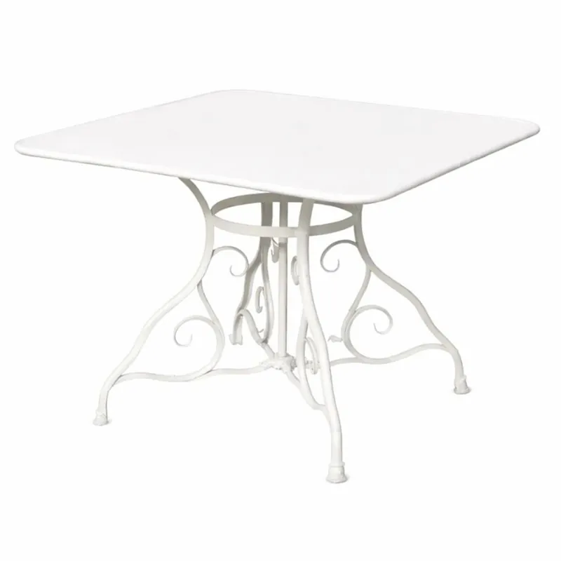 Casa Padrino table de jardin Art Nouveau blanc 100 x H. 70 cm - Meubles de jardin nostalgique Direktkauf