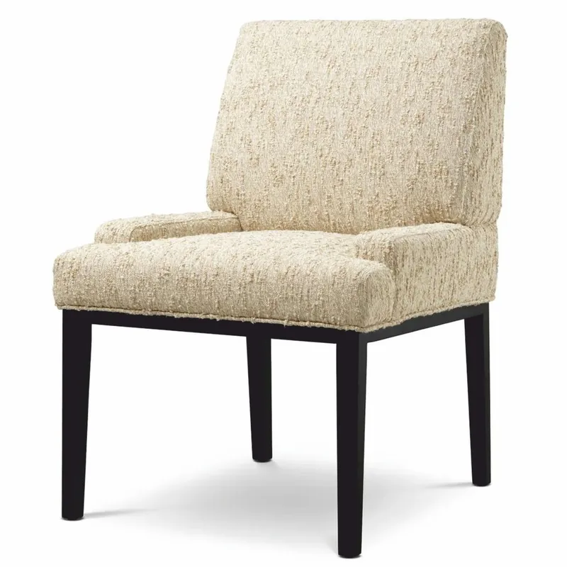 Sofort Bestellen Casa Padrino chaise de salle à manger de luxe avec accoudoirs naturel / noir H. 91 cm