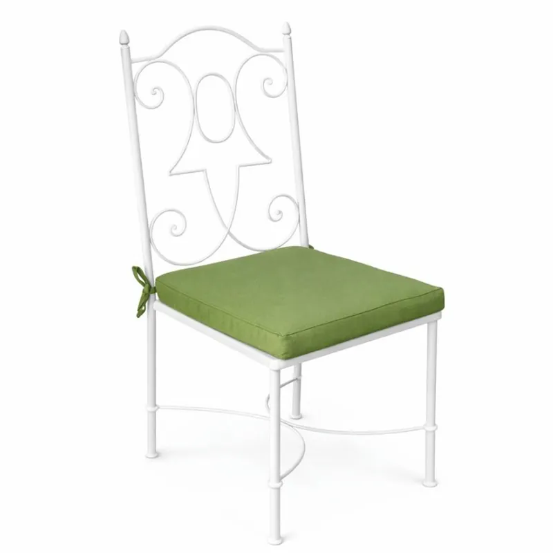 Casa Padrino chaise de jardin Art Nouveau de luxe en fer forgé blanc / vert H. 105 cm Wochenendangebot