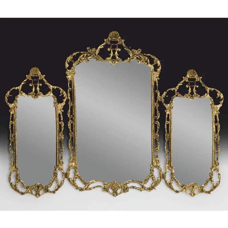 Sichere Zahlung Casa Padrino miroir triple baroque de luxe en bronze or 104 cm - Meubles de style baroque