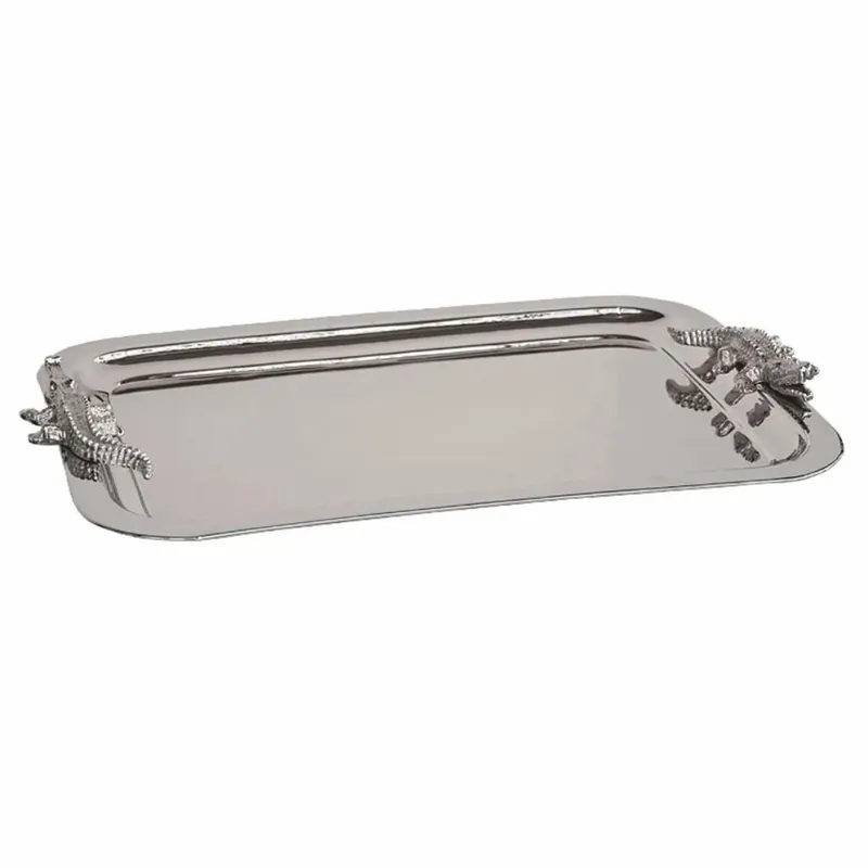 Sichere Zahlung Casa Padrino plateau de service en métal argent 57 cm - Accessoires gastronomie
