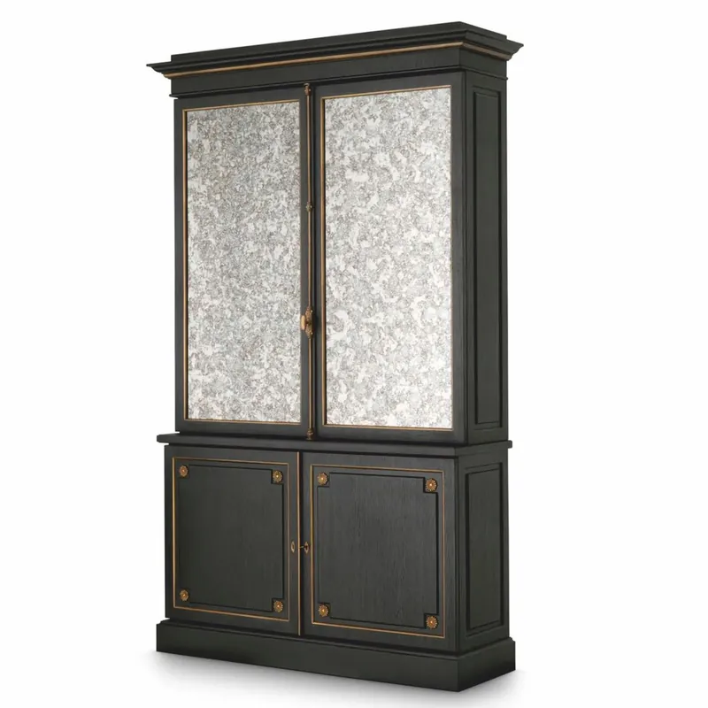 Günstig Casa Padrino armoire bar de luxe noir 153 x H. 250 cm - Meubles de bar de luxe