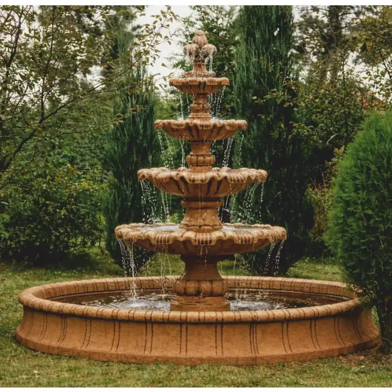 Ausverkauf Casa Padrino Fontaine Baroque Marron Ø 280 x H. 160 cm - Décoration de Jardin Baroque