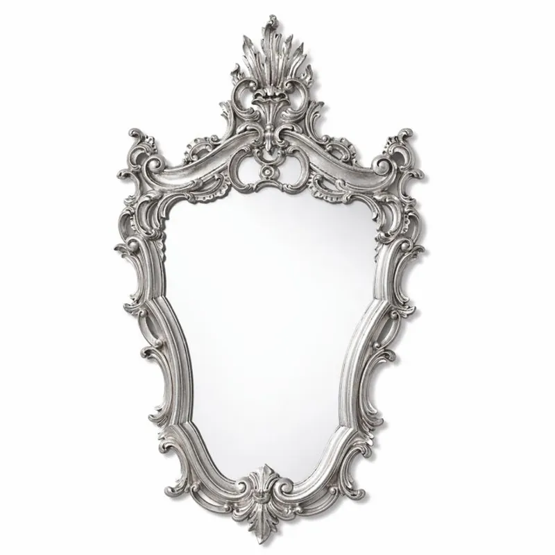 Casa Padrino miroir baroque de luxe en bois massif argent H. 73 cm - Fabriqué en Italie Preis Gesenkt