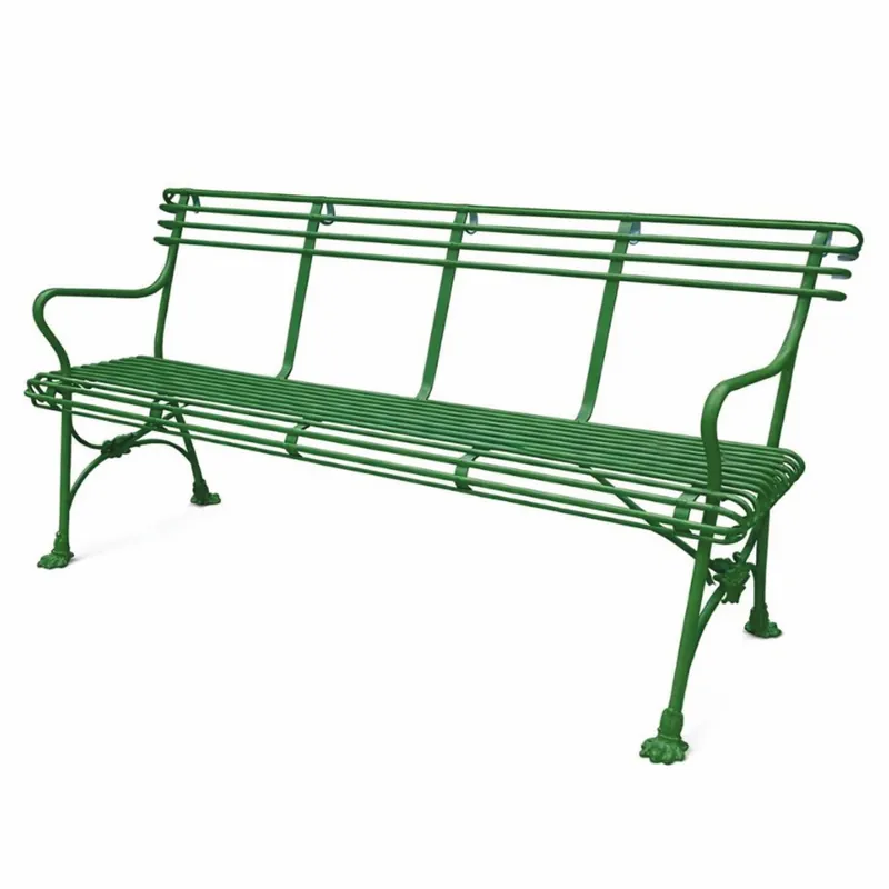 Casa Padrino banc de jardin Art Nouveau en fer forgé vert 140 cm - Mobilier de jardin Knallerangebot