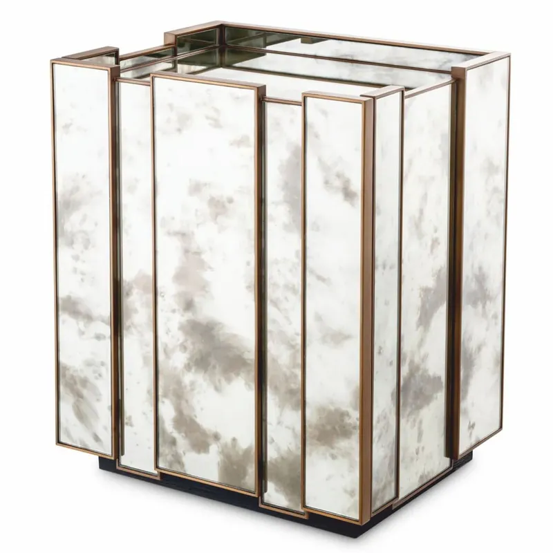 Direkt Vom Hersteller Casa Padrino tablede chevet de luxe avec miroir antique H. 68,5 cm - Meubles de chambre