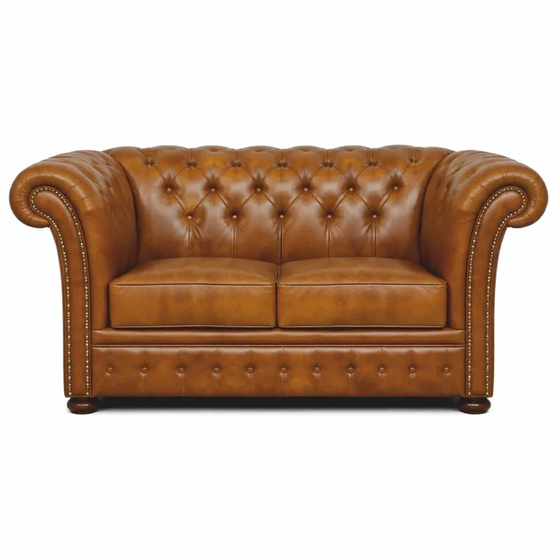 Casa Padrino canapé Chesterfield 2 places de luxe en cuir marron vintage / marron foncé 170 cm Top-Preis