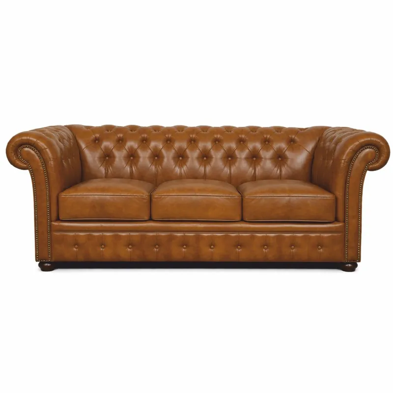 Casa Padrino canapé Chesterfield 3 places de luxe en cuir marron vintage / marron foncé 210 cm Saisonangebot