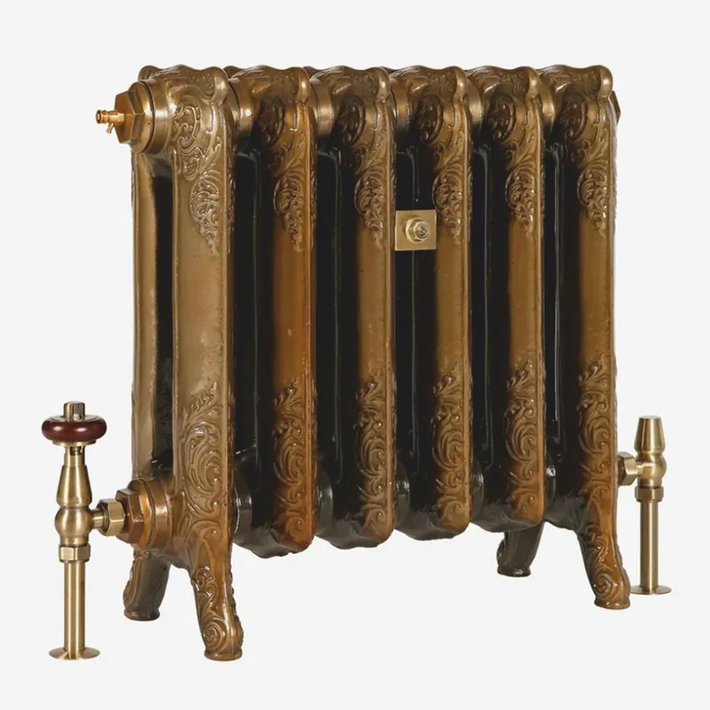 Casa Padrino radiateur baroque en fonte marron / laiton 50 cm - Chauffage vintage Sonderaktion