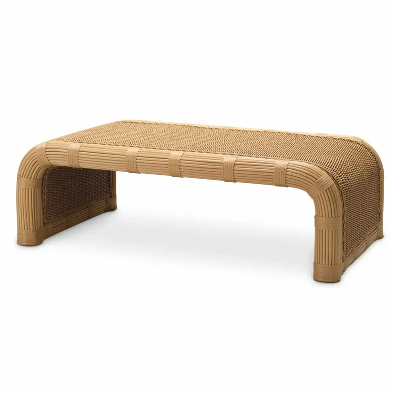 Angebot Casa Padrino table de jardin de luxe miel 125 cm - Table basse d'extérieur