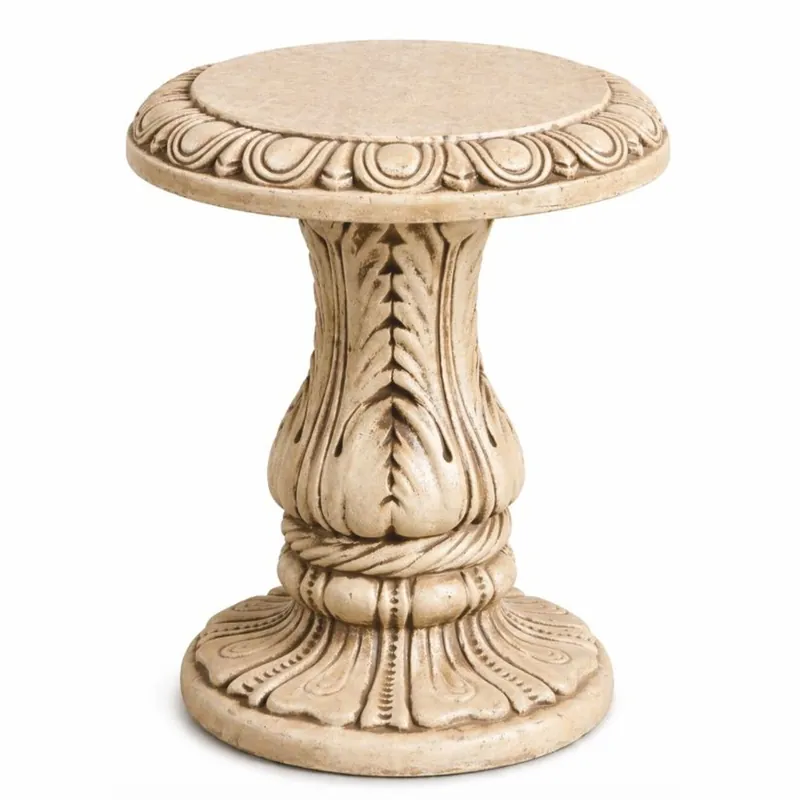 Casa Padrino table d'appoint / tabouret de jardin baroque beige H. 47 cm - Mobilier de jardin baroque Online Kaufen