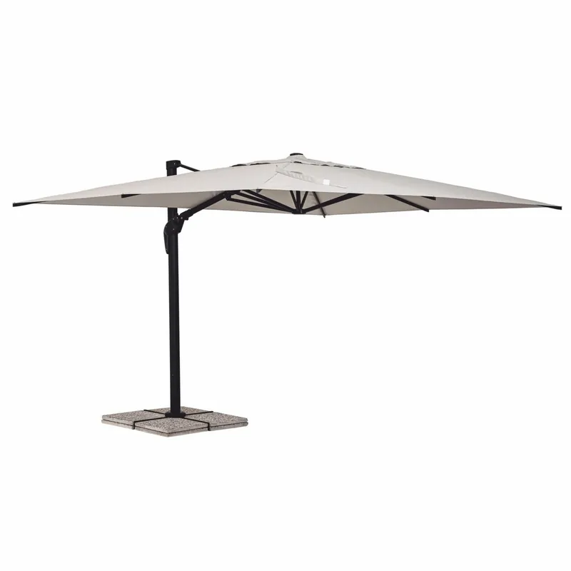 Saisonangebot Casa Padrino Parasol Porte à Faux de Luxe avec Support Anthracite / Naturel 400 x 300 x H. 273 cm