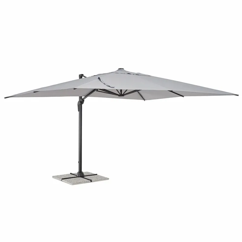 Schnäppchen Casa Padrino Parasol Porte à Faux de Luxe avec Support Anthracite / Gris Clair 400 x 300 x H. 260 cm