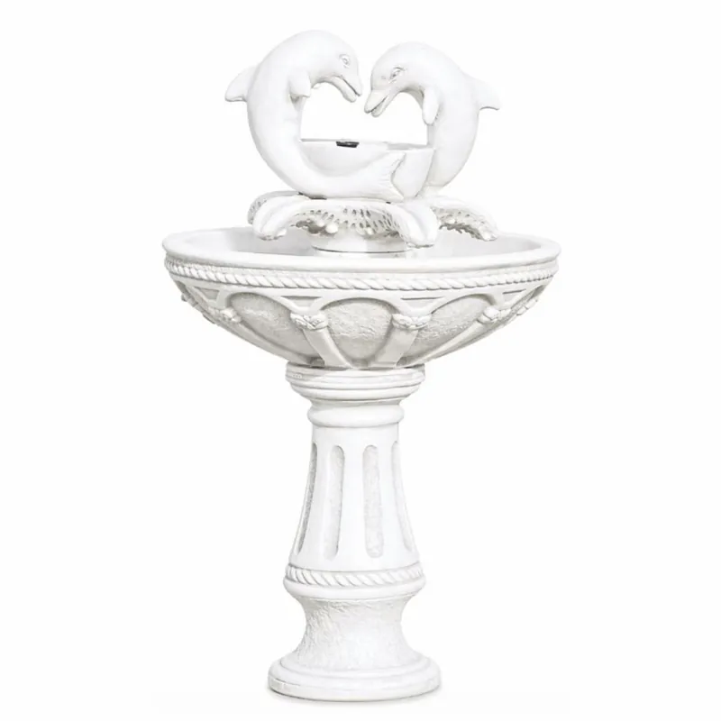 Casa Padrino Fontaine Art Nouveau Dauphins Blanc H. 128 cm - Fontaine de Jardin Angebot