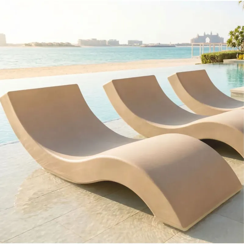 Sichere Zahlung Casa Padrino chaise longue de piscine de luxe beige mat 180 cm - Mobilier d'hôtel et de piscine