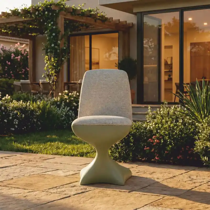 Neuheit Casa Padrino chaise de jardin de luxe gris / vert mat - Mobilier d'hôtel et de jardin