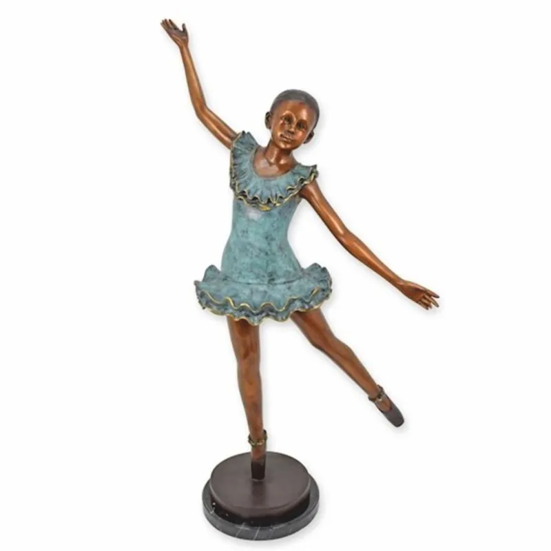 Highlight Casa Padrino sculpture décorative Art Nouveau en bronze ballerine H. 130 cm - Grande figure en bronze