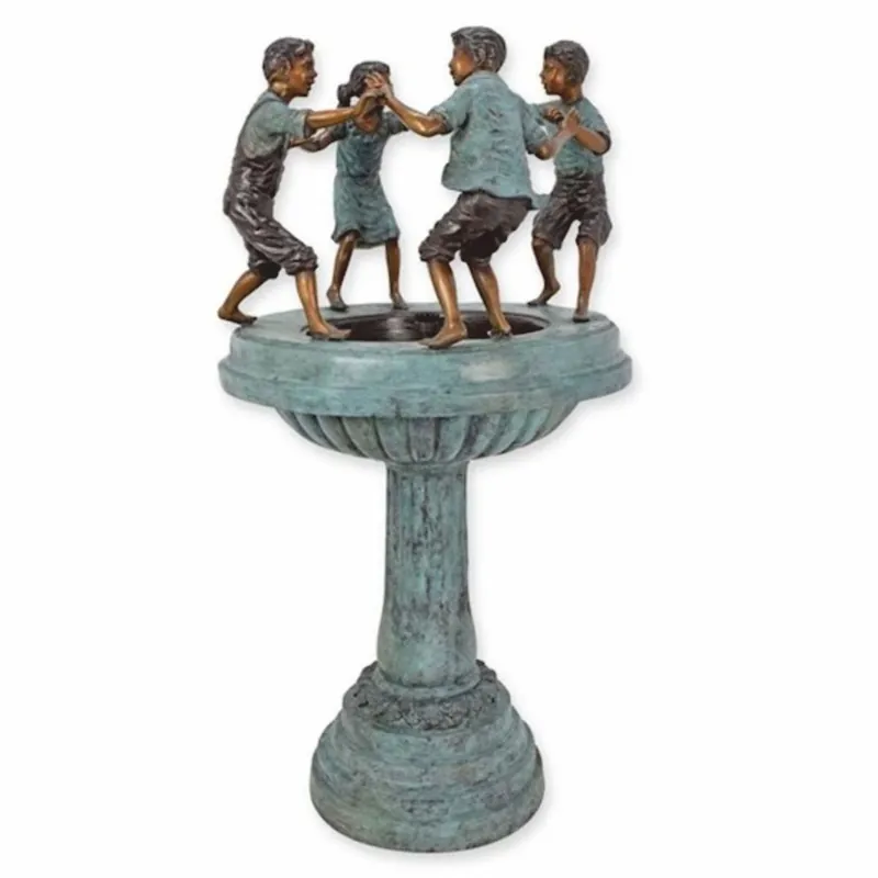 Rabatt Casa Padrino Fontaine Art Nouveau en Bronze Quatre Enfants H. 135 cm - Décoration de Jardin
